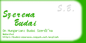 szerena budai business card